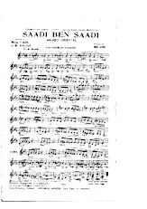 descargar la partitura para acordeón SAADI BEN SAADI en formato PDF