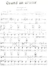 descargar la partitura para acordeón Quand un artiste en formato PDF