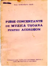download the accordion score 11 piese Concertante de Muzica Usoara Pentru / Tango ,Valse,  / ARR.  Octavian Coca / 11 Titres in PDF format
