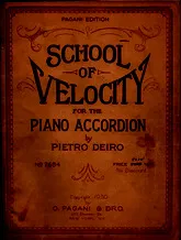 télécharger la partition d'accordéon School of Velocity for the Piano Accordion au format PDF