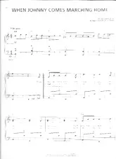 download the accordion score When Johnny comes marching home in PDF format