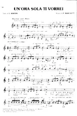 download the accordion score Un'ora sola ti vorrei in PDF format