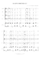 download the accordion score HAPPY BIRTHDAY (SATB + Piano)(Arrangement : ALAN CRUISE-JOHNSTON) in PDF format