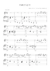 download the accordion score Parce que in PDF format