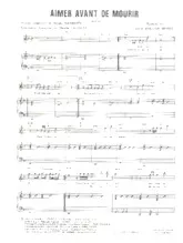 download the accordion score Aimer avant de mourir (Aria)  in PDF format