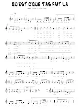 descargar la partitura para acordeón QU'EST C'QUE T'AS FAIT LA en formato PDF