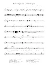 descargar la partitura para acordeón Les neiges du Kilimandjaro  en formato PDF