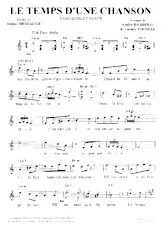 télécharger la partition d'accordéon Le temps d'une chanson au format PDF