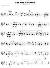 descargar la partitura para acordeón Une fille d'Alsace (avec accords) en formato PDF