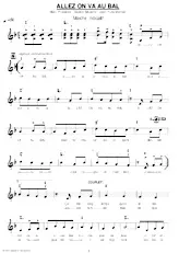scarica la spartito per fisarmonica ALLEZ ON VA AU BAL (marche indicatif)  in formato PDF