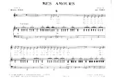 download the accordion score Mes amours in PDF format