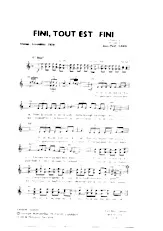 descargar la partitura para acordeón FINI, TOUT EST FINI en formato PDF