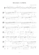 télécharger la partition d'accordéon MOURIR D'AIMER (To Die of Love) au format PDF