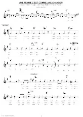 download the accordion score Une femme c'est comme une chanson in PDF format