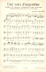 scarica la spartito per fisarmonica Une voix d'argentine (De l'Opérette - Marseille de mes amours) in formato PDF