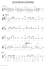 download the accordion score NOTRE BAÏON AVEYRONNAIS in PDF format