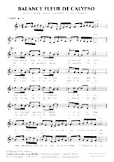 scarica la spartito per fisarmonica BALANCE FLEUR DE CALYPSO in formato PDF