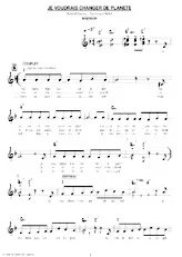 descargar la partitura para acordeón JE VOUDRAIS CHANGER DE PLANETE (madison) en formato PDF