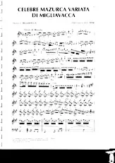 télécharger la partition d'accordéon Celebre Mazurca Variata di Migliavacca au format PDF