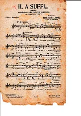 télécharger la partition d'accordéon Il a suffi (la route fleurie) au format PDF