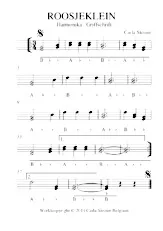 descargar la partitura para acordeón ROOSJEKLEIN  Griffschrift en formato PDF