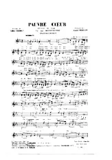 télécharger la partition d'accordéon PAUVRE COEUR au format PDF