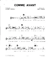 scarica la spartito per fisarmonica Comme avant in formato PDF