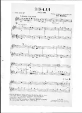 scarica la spartito per fisarmonica Dis-lui (suite orchestration) in formato PDF
