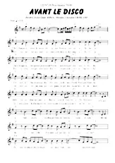 download the accordion score AVANT LE DISCO in PDF format