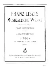 télécharger la partition d'accordéon Franz Liszt  : 12 Transcendental Etudes / Etüden Für Pianoforte Zu Zwei Händen (Band II)                      au format PDF