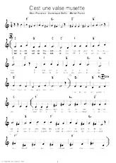 descargar la partitura para acordeón C'est une valse musette en formato PDF
