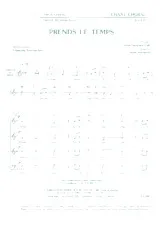 scarica la spartito per fisarmonica Prends le temps (Chant choral SATB) in formato PDF