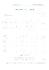 télécharger la partition d'accordéon Prends le temps (Chant choral SATB) au format PDF