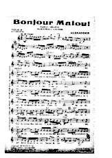 descargar la partitura para acordeón BONJOUR  MALOU en formato PDF