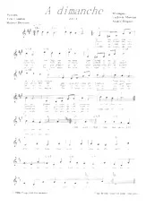 descargar la partitura para acordeón A dimanche en formato PDF