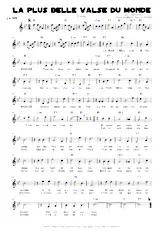 scarica la spartito per fisarmonica La plus belle valse du monde in formato PDF