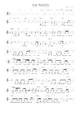télécharger la partition d'accordéon Six roses au format PDF