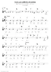 descargar la partitura para acordeón TOUS LES SAM'DIS ON DANSE (valse musette chantée) en formato PDF