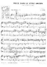 descargar la partitura para acordeón Piece dans le style ancien en formato PDF