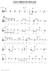 descargar la partitura para acordeón C'EST GRACE AU CHA CHA en formato PDF