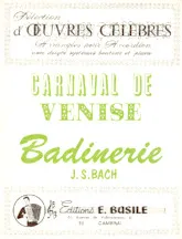 descargar la partitura para acordeón CARNAVAL DE VENISE ET BADINERIE DE BACH en formato PDF