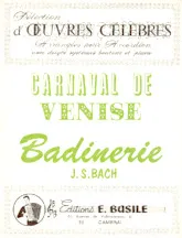 télécharger la partition d'accordéon CARNAVAL DE VENISE ET BADINERIE DE BACH au format PDF