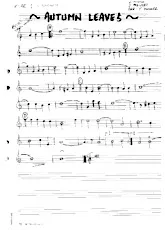 télécharger la partition d'accordéon Autumn Leaves /  Sax quartet Arr. R. Dunker  au format PDF