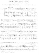 télécharger la partition d'accordéon Chant des deux épées (La fille de Roland au format PDF