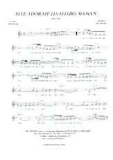 descargar la partitura para acordeón ELLE ADORAIT LES FLEURS MAMAN en formato PDF