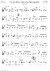 download the accordion score Y'A DU SOLEIL DANS LA GUINGUETTE (du recueil Bernard Rual manquante) in PDF format
