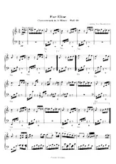 descargar la partitura para acordeón Für Elise en formato PDF