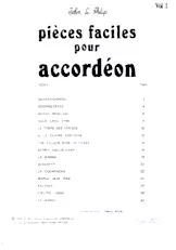 télécharger la partition d'accordéon Pièces faciles pour accordéon au format PDF