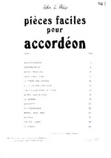 descargar la partitura para acordeón Pièces faciles pour accordéon en formato PDF