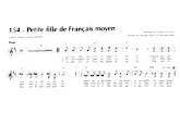 télécharger la partition d'accordéon Petite fille de français moyen au format PDF